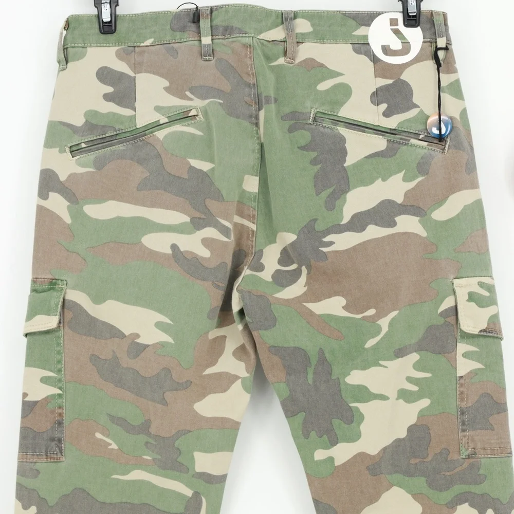 JColor Men Camouflage Cargo‎ Pants Size 31 Cotton Blend Slim Fit NWOT Streetwear